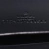 Authentic, New, and Unused Gucci Beige Blue GG Coated Canvas Card Case Wallet 255452 interior serial number close-up