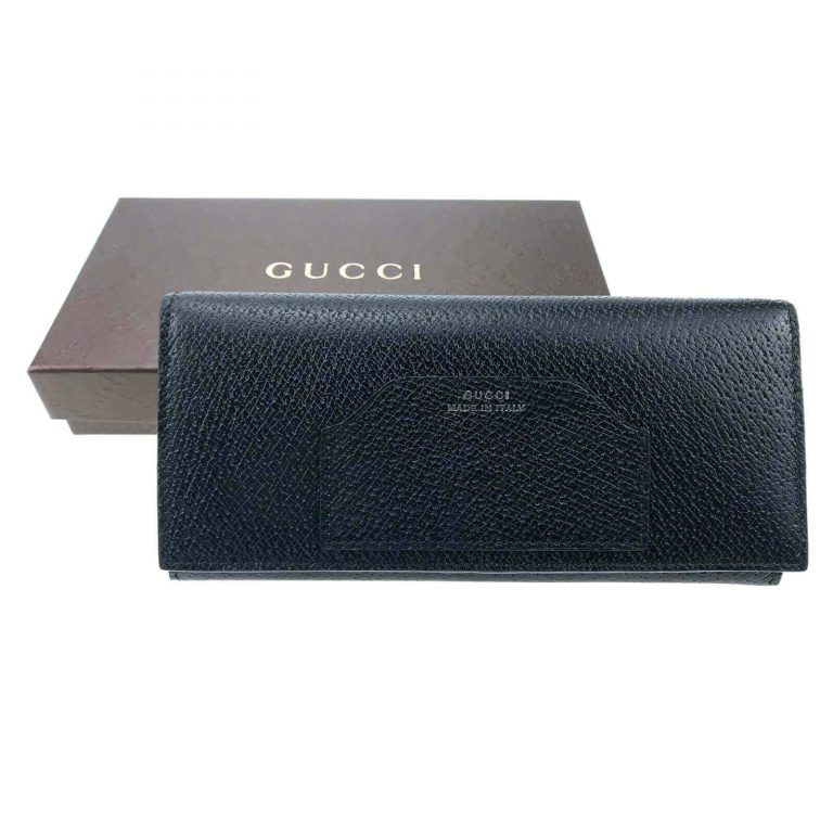 Gucci Wallet sale | Calfskin Continental Flap Black 322104 | BagBuyBuy