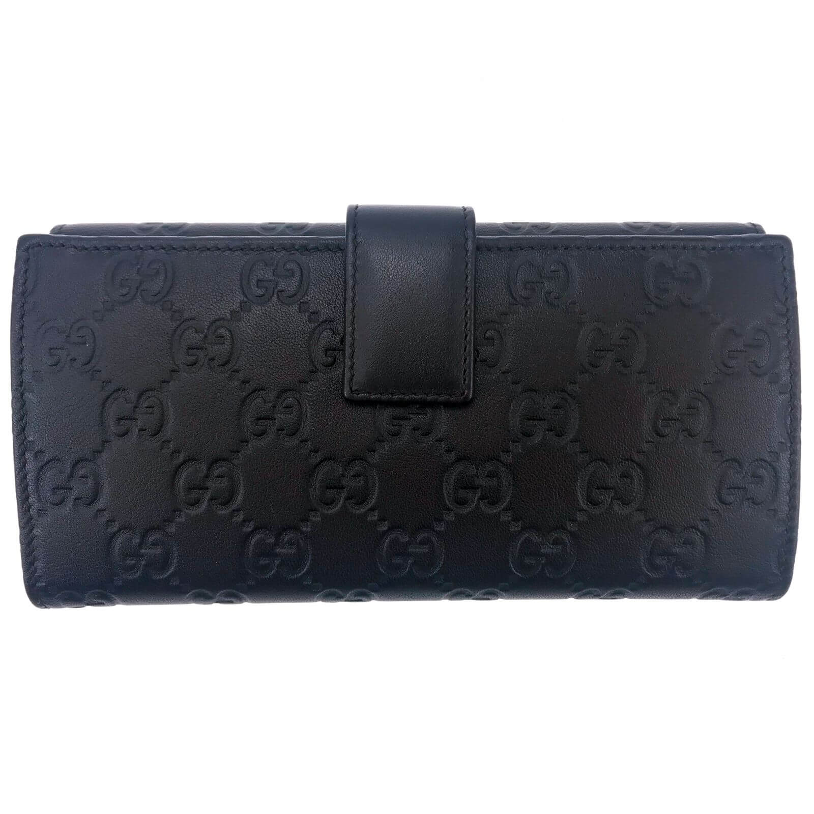 gucci women's black leather wallet