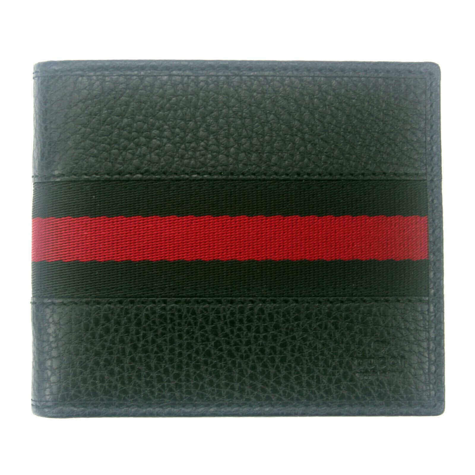 Gucci Wallets for Men | Black Leather Black Red Stripe | BagBuyBuy