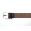 Authentic, New, and Unused Men’s Gucci Crocodile Leather Square Buckle Belt 100B Brown 223901 bottom view with serial number
