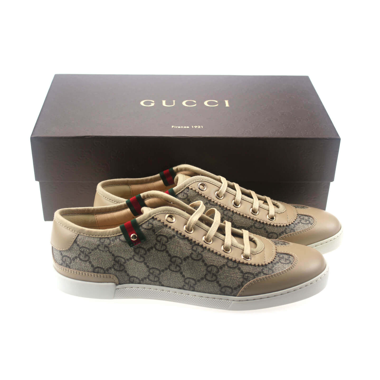 Gucci Sneakers | Monogram GG Canvas Leather Brown | BagBuyBuy