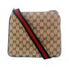 Authentic, New, and Unused Gucci Monogram Web Messenger Bag Brown 146309 back view