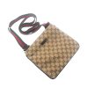 Authentic, New, and Unused Gucci Monogram Web Messenger Bag Brown 146309 top view