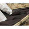 Authentic, New, and Unused Gucci Monogram Web Messenger Bag Brown 146309 interior serial number close-up