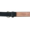 Authentic, New, and Unused Gucci Calfskin Round Buckle Horsebit Belt Black Size85 282349 bottom view with serial number