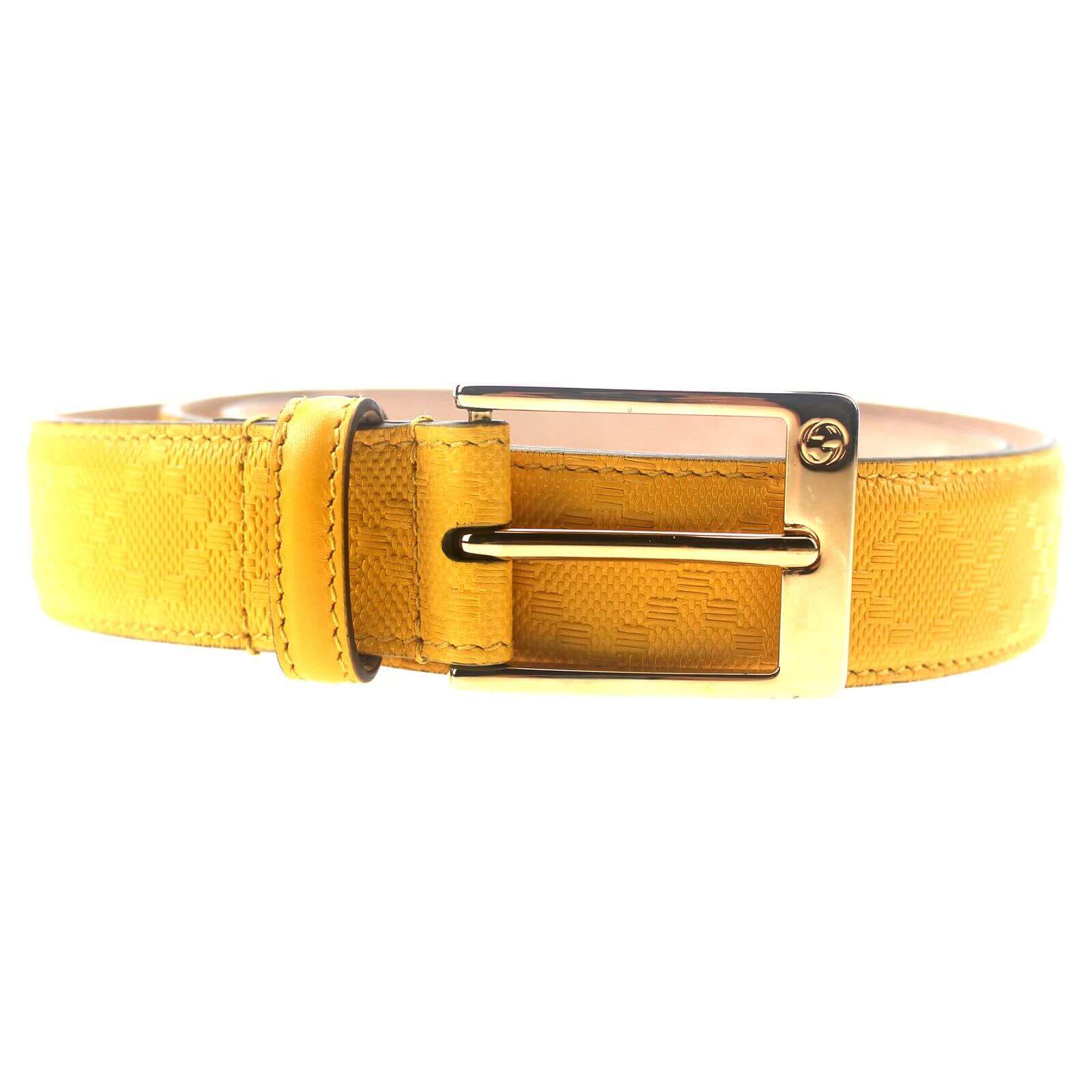 yellow gucci belt