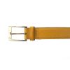 Authentic, New, and Unused Gucci Leather Diamante Square Buckle Belt Yellow 95B 345658 top view