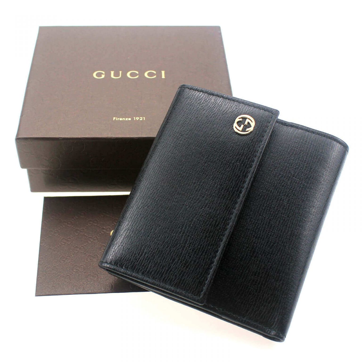 Gucci Wallet Sale | Calfskin French Flap Black 309704 | BagBuyBuy