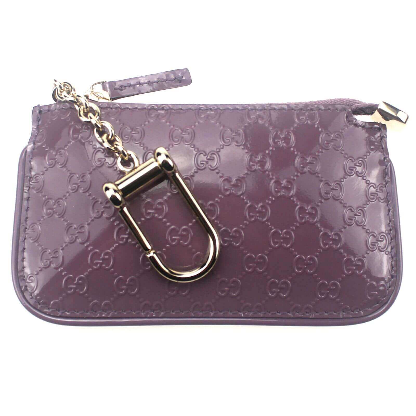 Gucci Guccissima leather clip key case