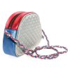Authentic, New, and Unused Gucci Laminate Quilting Shoulder Bag Red Blue Silver Leather 534951 back view