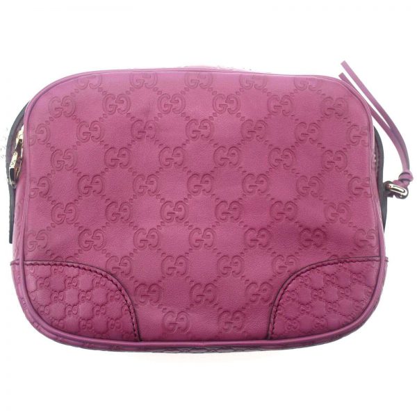 Authentic, New, and Unused Gucci Leather Crossbody Bag Pink 387360 front view