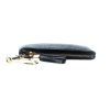 Authentic, New, and Unused Gucci Patent Calfskin Soho Key Case Wallet Black 354358 top side view