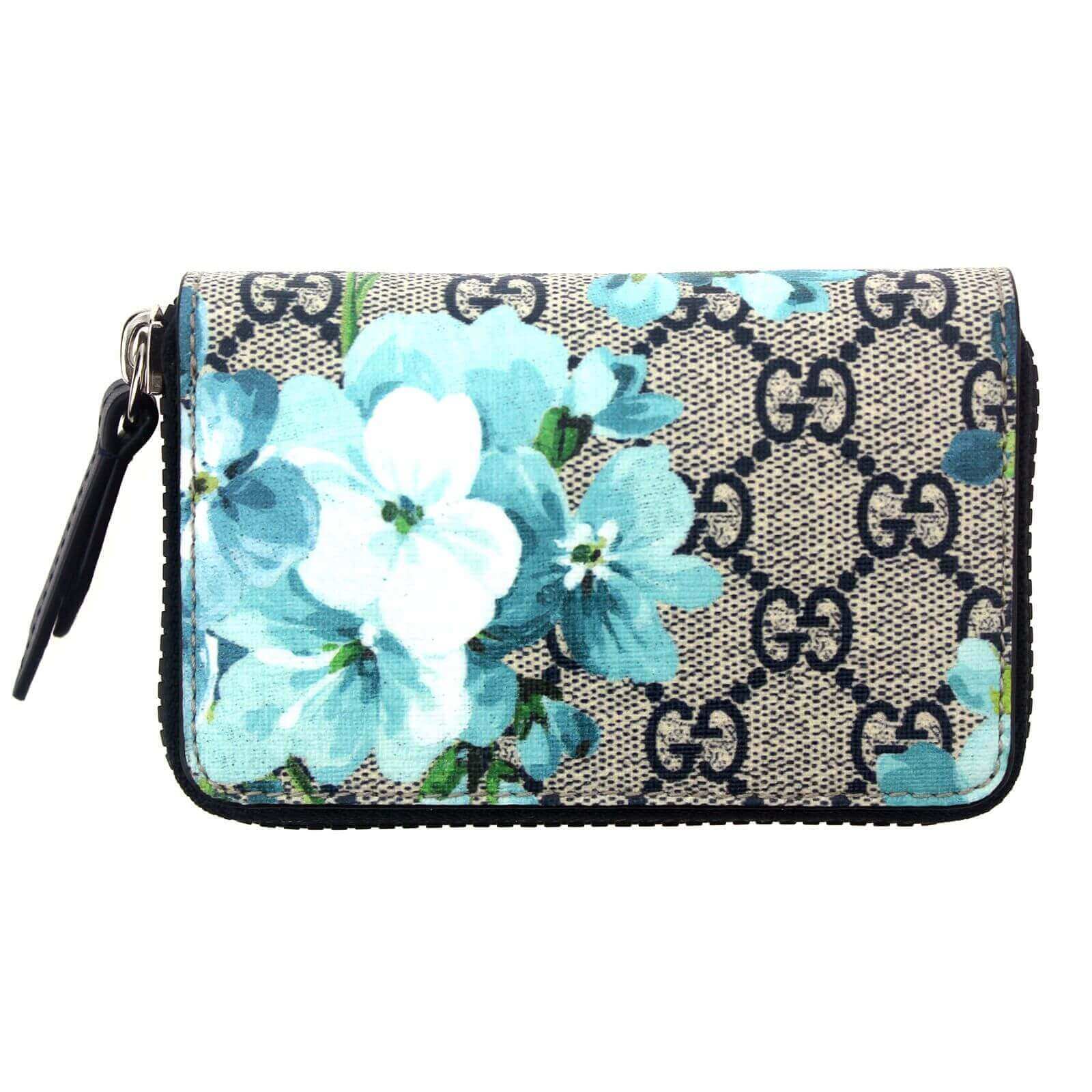 gucci blue bloom wallet