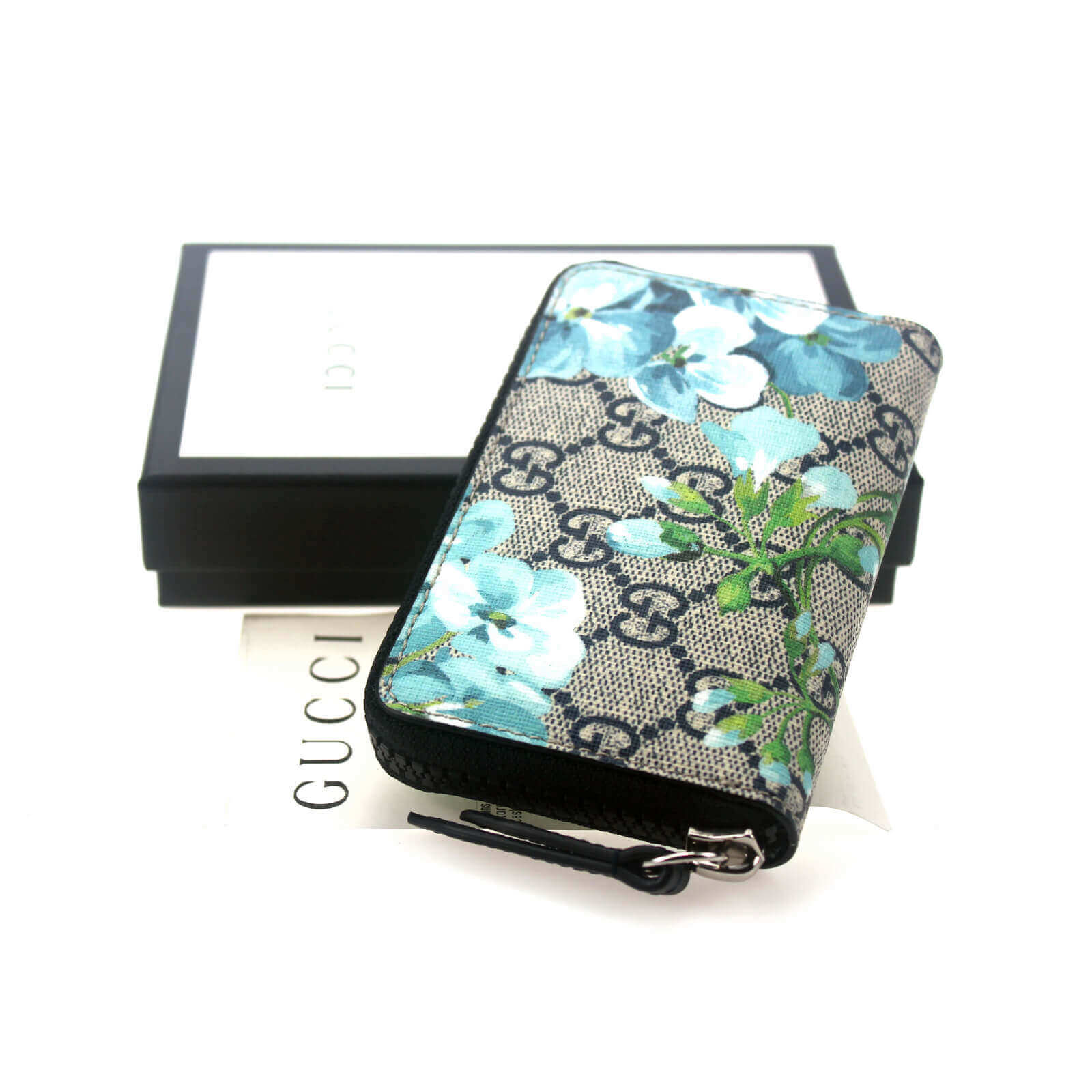 Gucci Gg Blooms Key Case in Blue