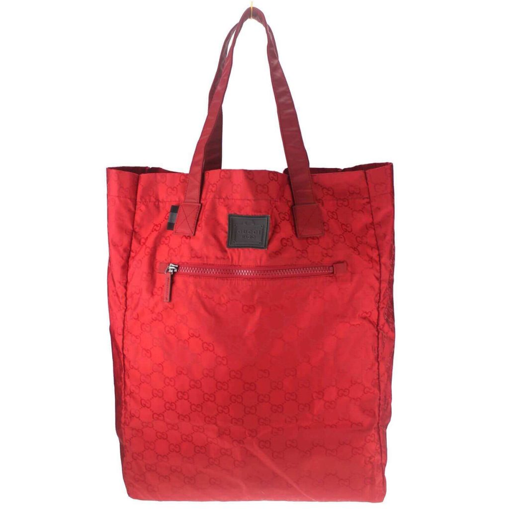 Gucci Tote Bag Sale | GG Nylon Viaggio Collection Red | BagBuyBuy