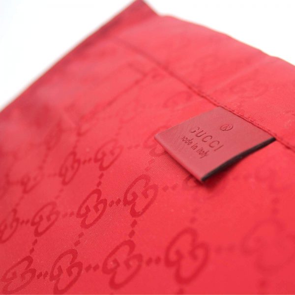 Authentic, New, Unused Gucci GG Nylon Viaggio Collection Tote Bag Red 308877 Inside Tag