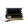 Authentic, New, and Unused Gucci GG Shine Heart Plaque Continental Clutch Wallet Olive Green 245728 interior view