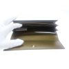 Authentic, New, and Unused Gucci GG Shine Heart Plaque Continental Clutch Wallet Olive Green 245728 inside view