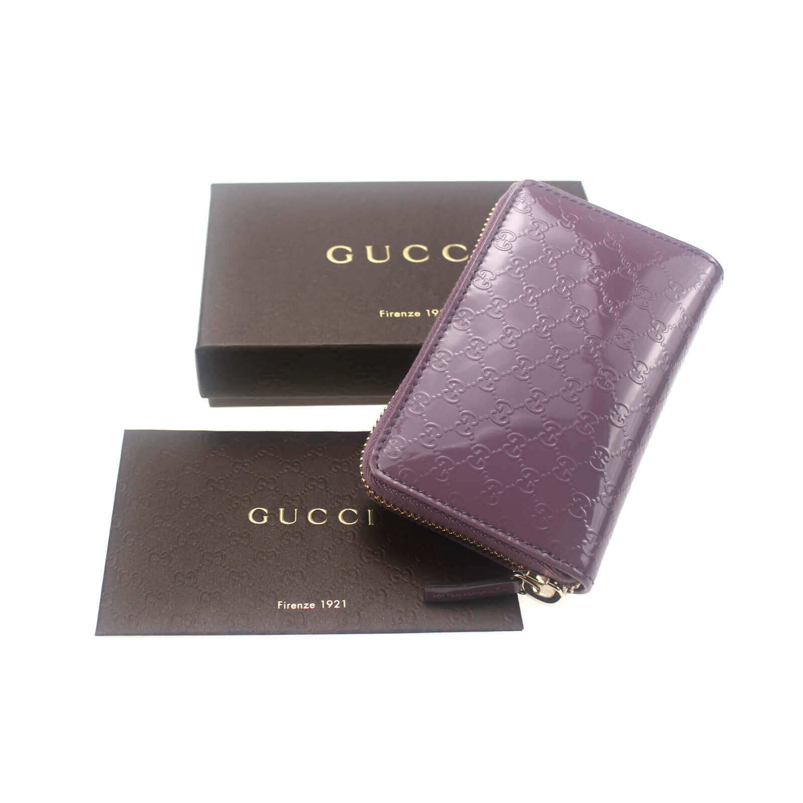 Gucci Wallet | Leather Guccissima Zip Mauve | BagBuyBuy