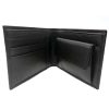Authentic, New, and Unused Gucci Leather Guccissima Bifold Coin Pocket Wallet Black 143384 interior view