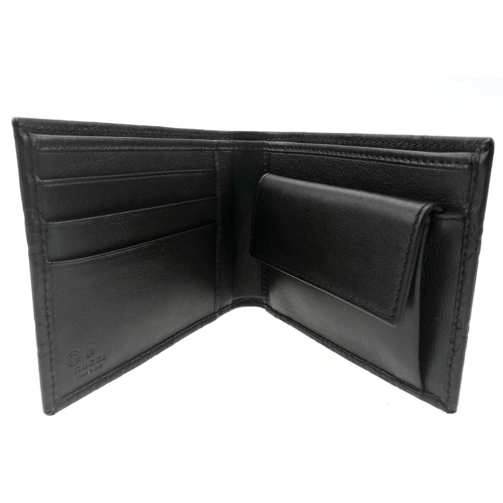 Gucci black signature cloth leather wallet – My Girlfriend's Wardrobe LLC