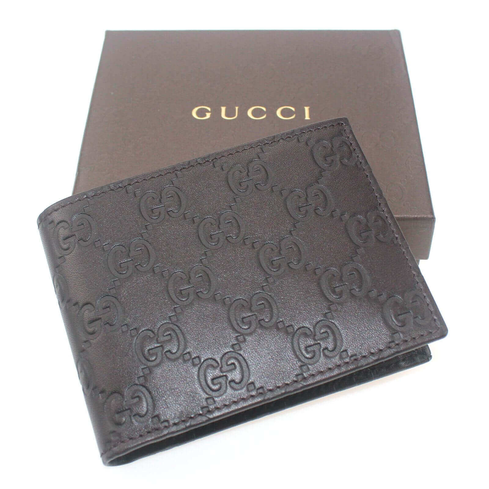 Gucci Wallet | Leather Guccissima Bifold Brown | BagBuyBuy