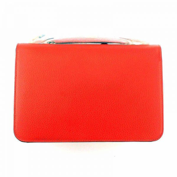 Authentic, New, and Unused Gucci Leather Interlocking GG Marmont Crossbody Purse Handbag Orange 510303 back view