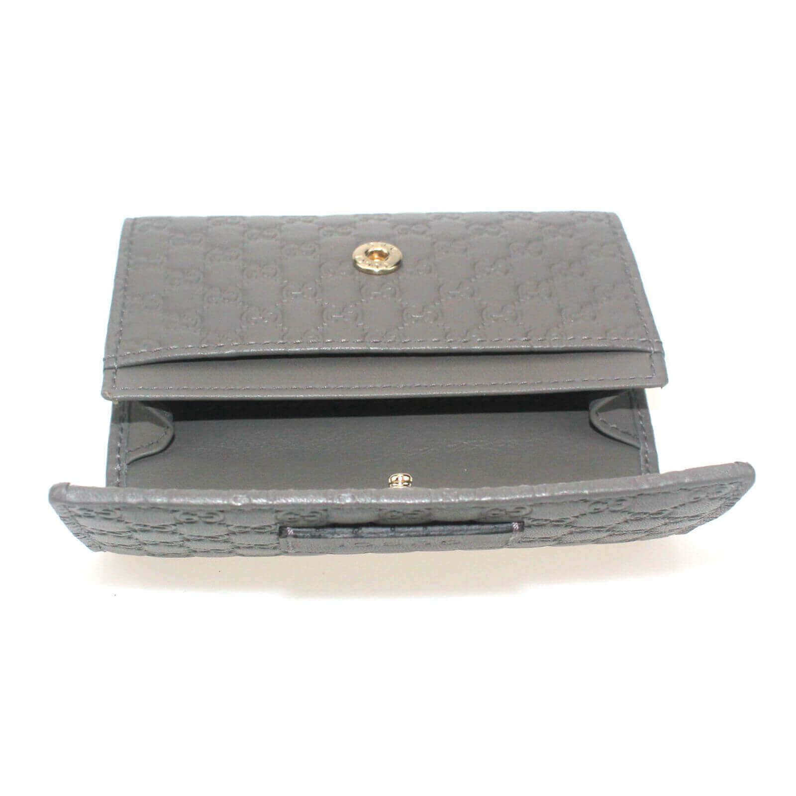 Gucci Blue Microguccissima Leather Credit Card Case Holder Wallet