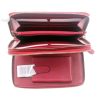 Authentic, New, and Unused Gucci Red Leather Microguccissima Double Zip Travel Wallet 544250 interior view