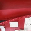 Authentic, New, and Unused Gucci Red Leather Microguccissima Double Zip Travel Wallet 544250 interior stamped serial number